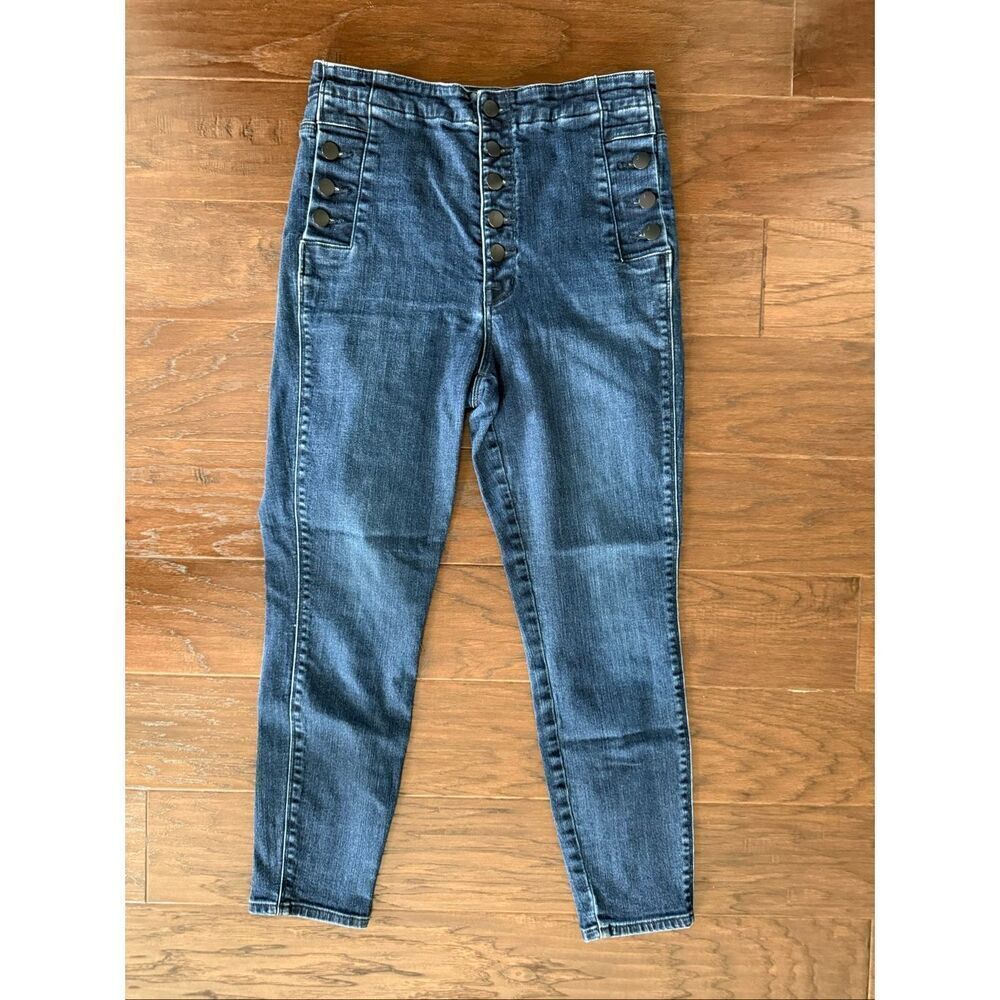 J Brand Natasha Sky High Crop Reality Dark Wash Size 29 View 3